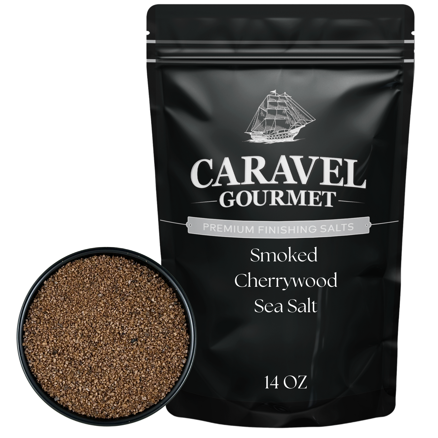 Smoked Cherrywood Sea Salt - 14 oz Pouch